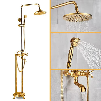 Juno Quinn Free Standing Shower Head with Bathtub Faucet And Hand Shower System