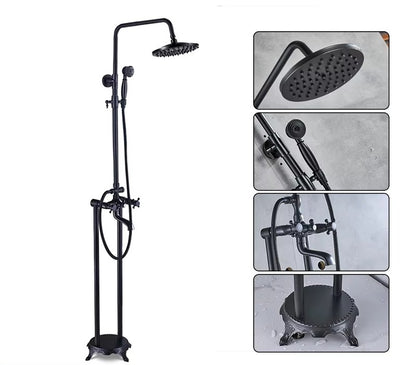 Juno Quinn Free Standing Shower Head with Bathtub Faucet And Hand Shower System