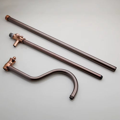 Juno New Luxury Rose Gold Rain Shower System with Swivel Bathtub Mixer Tap