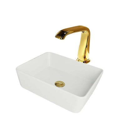 Juno Gold Touchless Bathroom Faucet Deck Mount