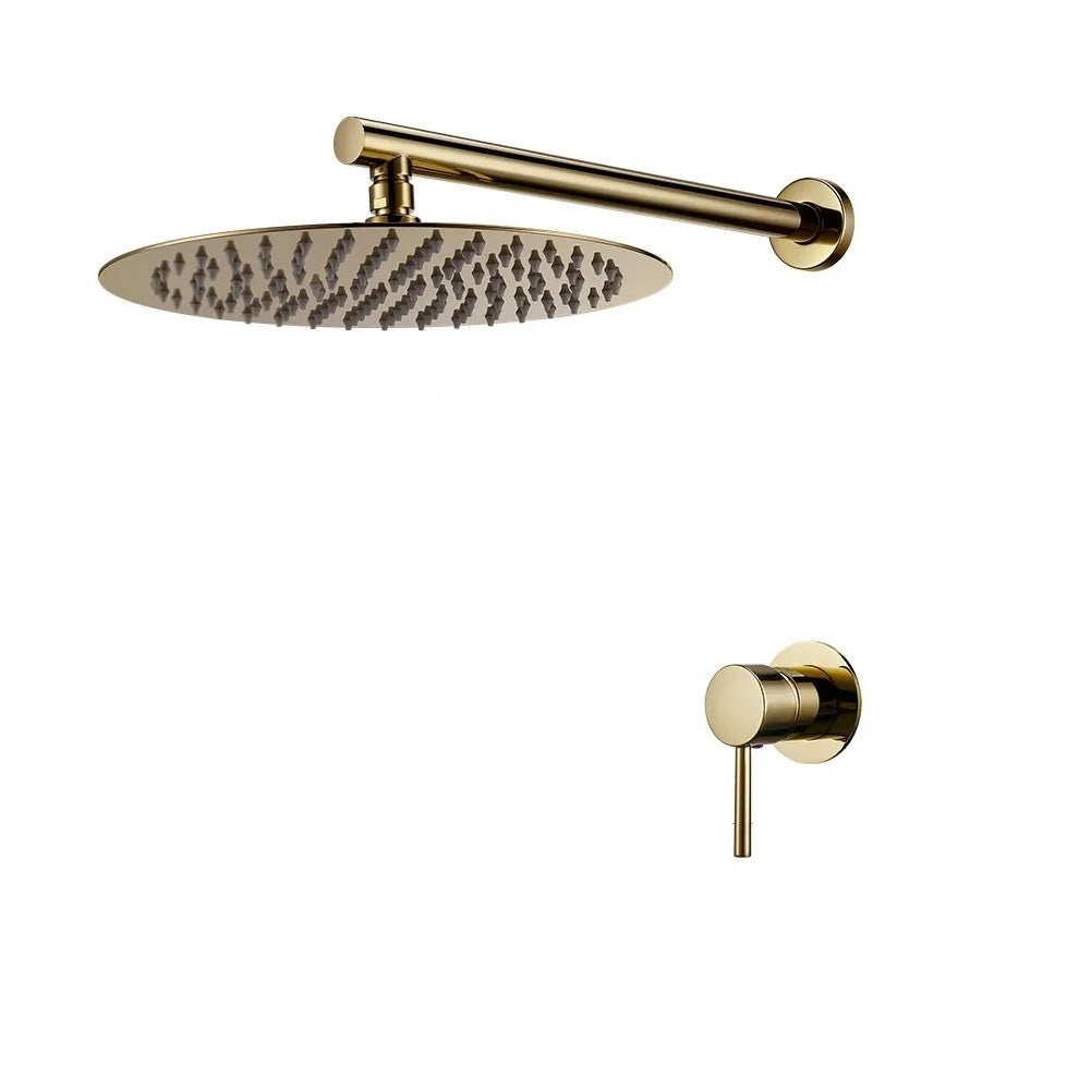 Juno Rainfall Shower System Wall-Mounted Mixer Set with 8, 10 or 12-Inch Headshower