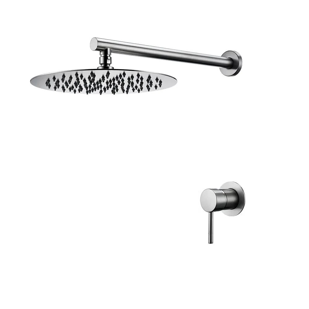 Juno Rainfall Shower System Wall-Mounted Mixer Set with 8, 10 or 12-Inch Headshower