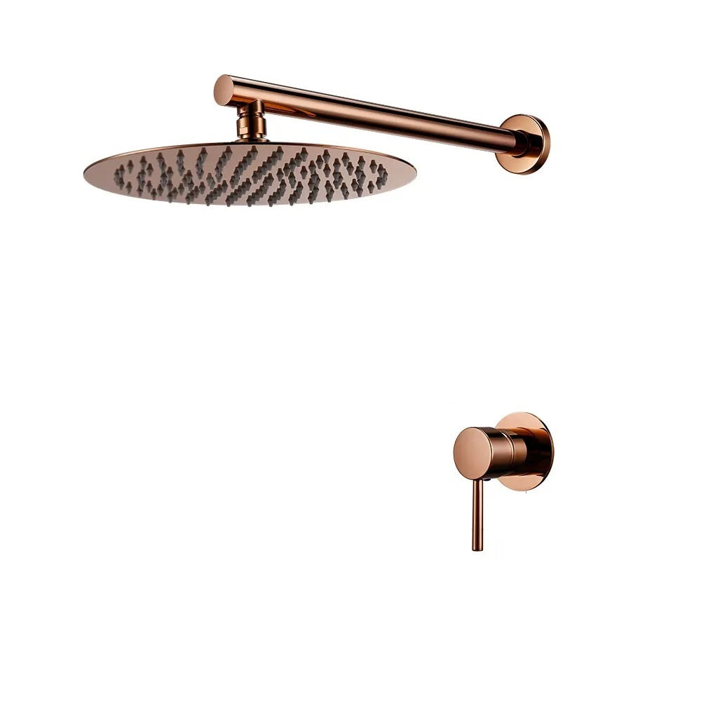 Juno Rainfall Shower System Wall-Mounted Mixer Set with 8, 10 or 12-Inch Headshower
