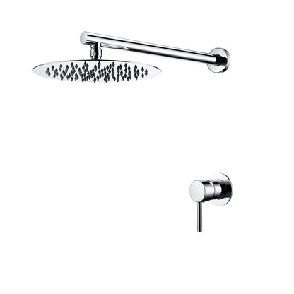Juno Rainfall Shower System Wall-Mounted Mixer Set with 8, 10 or 12-Inch Headshower