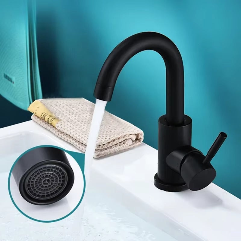 Stainless Steel Hot and Cold Deck Mounted Single Handle Bathroom Faucets