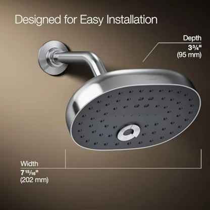 Three Function 2.5 gpm High Pressure Shower Head For Bathroom Polished Chrome High-Pressure Spray