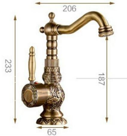 Alexa Antique Brass Bathroom Faucet Dark Grey