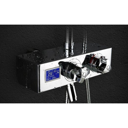 Juno Allora Digital Timer Rain Shower System with Handheld Shower Head & Faucet 