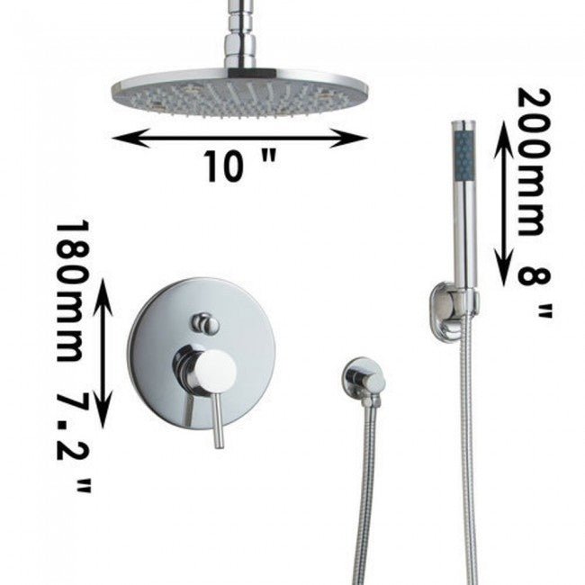 Juno Allora Rain Shower System with Handheld Shower Head