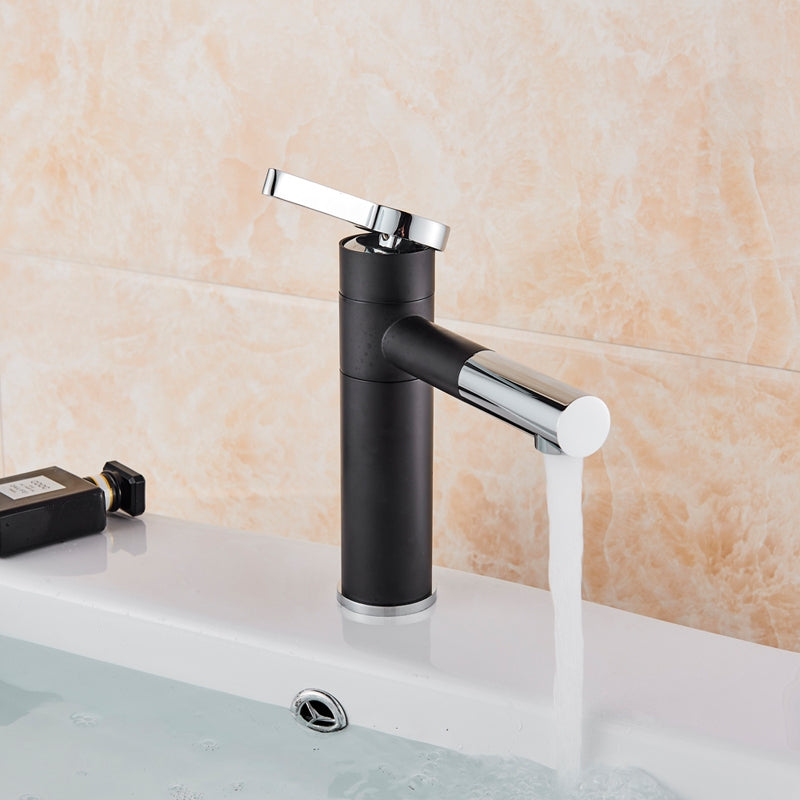 Amazing Deck Mounted Single handle 360-Degree Swivel Spout Bathroom Faucet