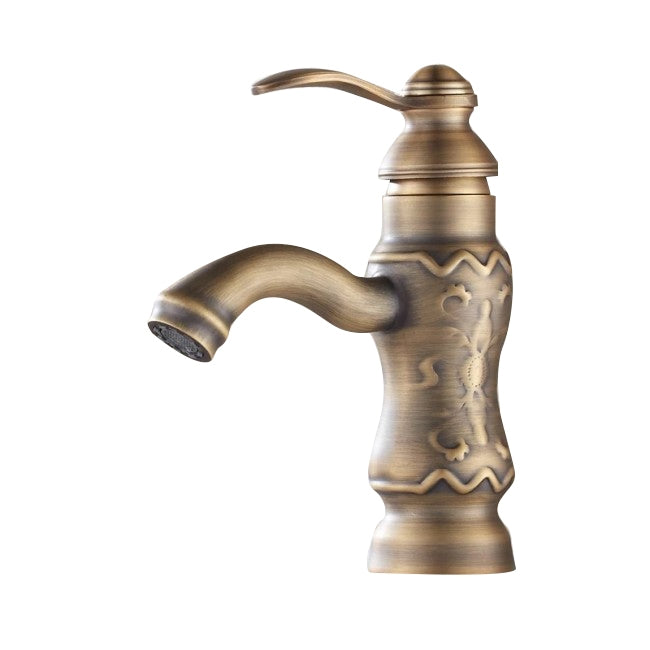 Antique Brass Bathroom Sink Faucet