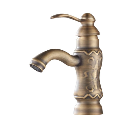 Antique Brass Bathroom Sink Faucet