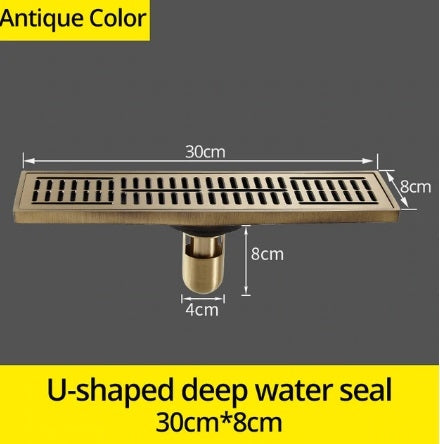 Antique Brass Floor Mount Antique Style Bathroom Shower Drain System