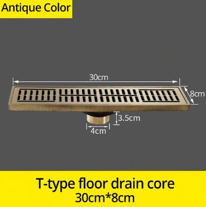 Antique Brass Floor Mount Antique Style Bathroom Shower Drain System