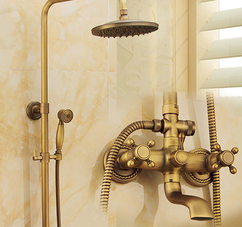 Antique Brushed Brass Shower Head