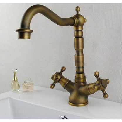 Antique Bronze Hot Cold Faucet For Kitchen Basin 1
