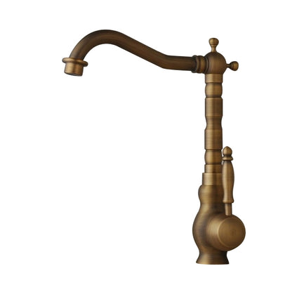 Antique Bronze Long neck Kitchen Sink Faucet 
