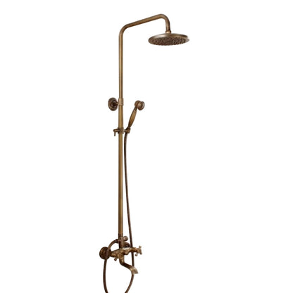 Juno Antique Bronze Shower Head Wall Mount with Hand Held Shower