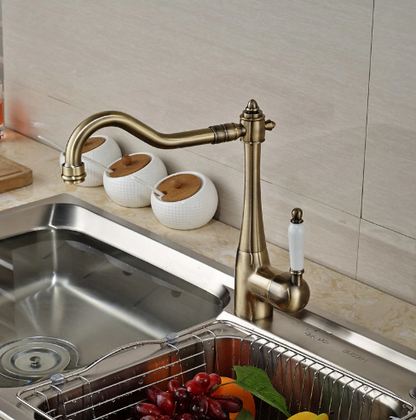 Antique Bronze Single Handle Kitchen Faucet