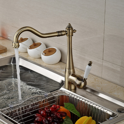 Antique Bronze Single Handle Kitchen Faucet