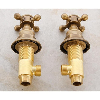 Antique Design Bathroom Bathtub Deck Mount Faucet with Handheld Shower