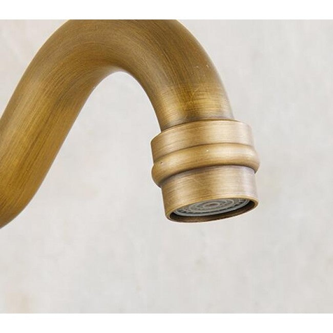 Antique Design Bathroom Bathtub Deck Mount Faucet with Handheld Shower