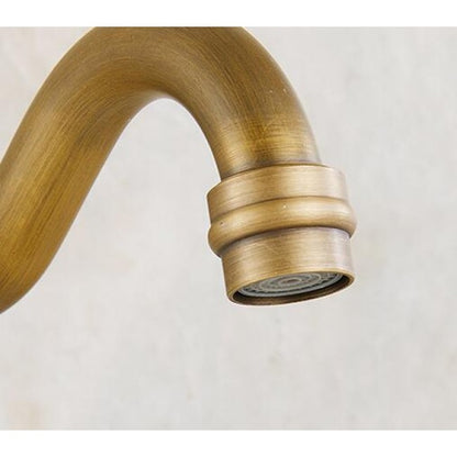 Antique Design Bathroom Bathtub Deck Mount Faucet with Handheld Shower