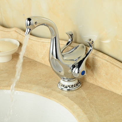Attractive Duck Style Dual Handle Deck Mounted Bathroom Mixer Faucet