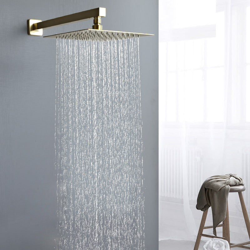 Juno Commercials Ceiling & Wall Mount Brushed Gold Luxury Shower Head & Arm