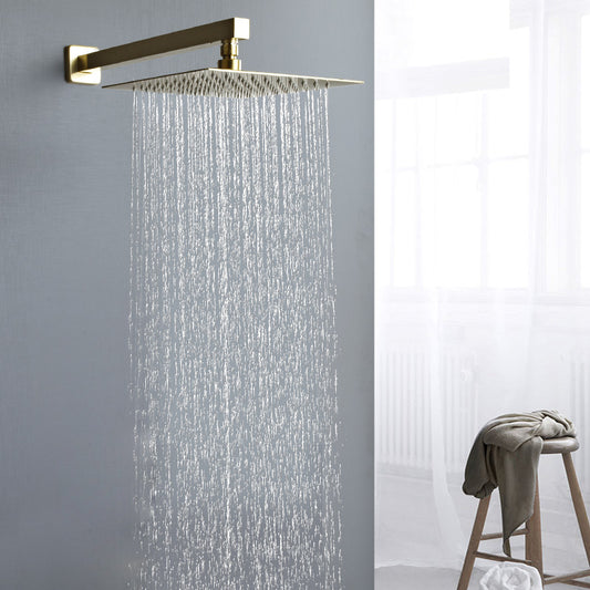 Juno Commercials Ceiling & Wall Mount Brushed Gold Luxury Shower Head & Arm