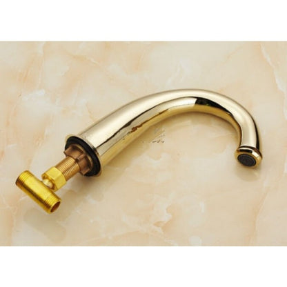 Dual Handle Gold Finish Bathroom Basin Faucet