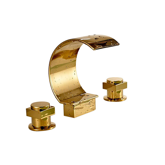 Gold Finish Bathroom Basin Sink Faucet