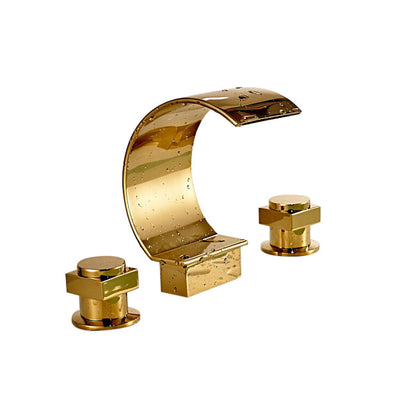 Gold Finish Bathroom Basin Sink Faucet