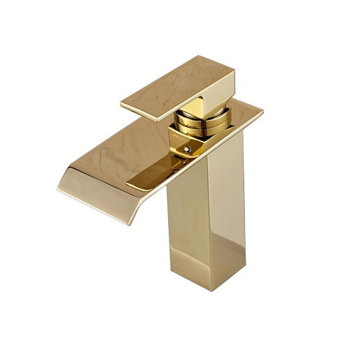 Basin Vanity Sink Faucet Single Handle Golden
