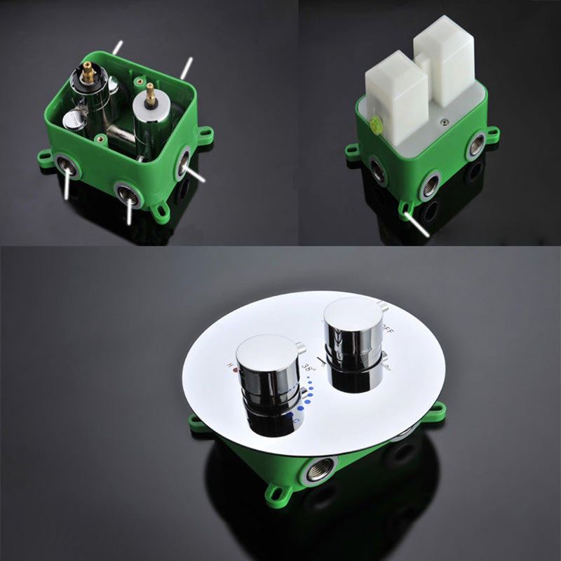 Bathroom Shower Enclosures Brass Cchrome Finish Accessories LED Rainfall Shower Set