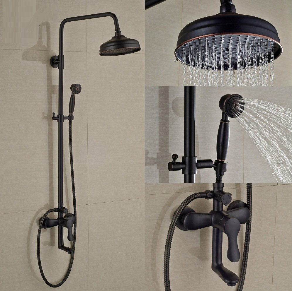 Oil Rubbed Bronze Shower System Rain Round Shower Head