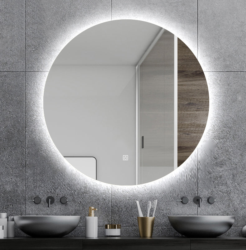 Juno Stylish Frameless Wall Mount LED Round Bathroom Mirror Light