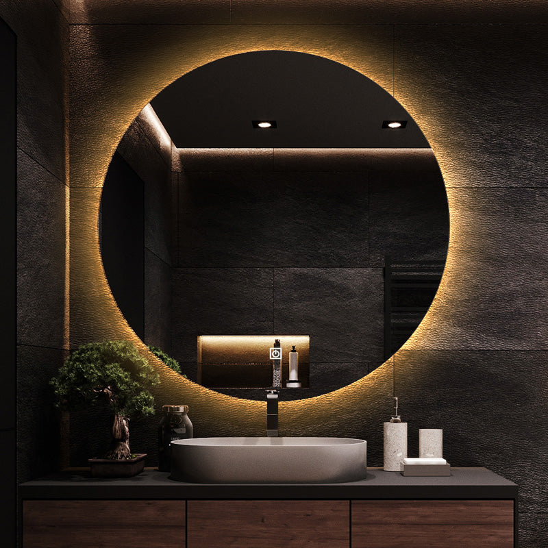 Juno Stylish Frameless Wall Mount LED Round Bathroom Mirror Light