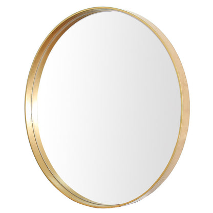 Juno Beautiful Round Stainless Steel Gold Frame wall Mount Bathroom Mirror