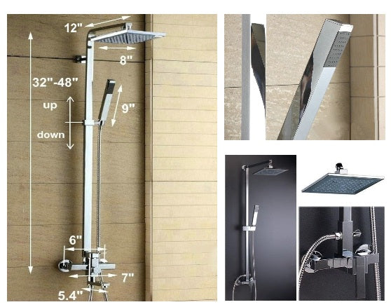 Galina Stainless Steel chrome Plated Handshower Brass Diverter Shower Set