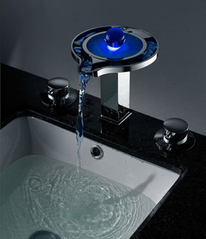 Bathroom sink faucet LED