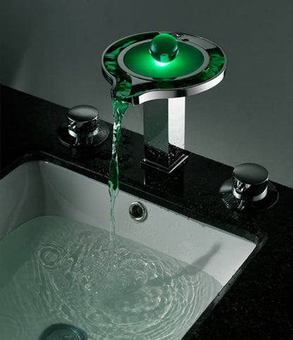 Bathroom sink faucet LED