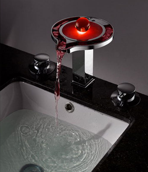 Bathroom sink faucet LED