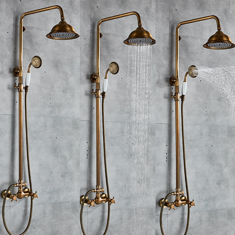 Juno Vintage Solid Brass Hand Held Shower Head With Dual Mixer