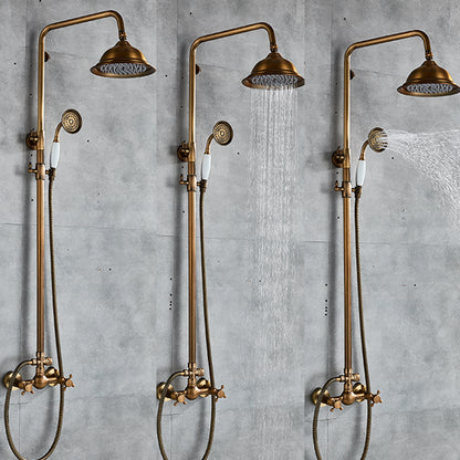 Juno Vintage Solid Brass Hand Held Shower Head With Dual Mixer