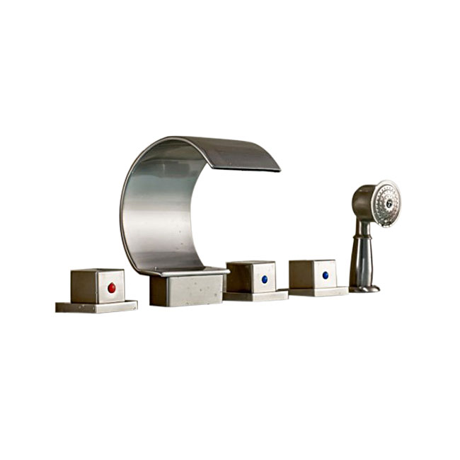 Bathtub Waterfall Faucet with Hand Held Shower Head