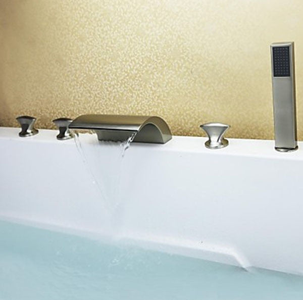 Bathtub Filler with Handheld Shower