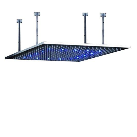 Juno 20" Multi Color Water Powered Square Led Shower head