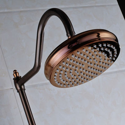 Beautiful Antique Design Rose Gold Wall Installation Shower Head with Hand-Held Shower