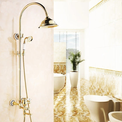 Beautiful Ceramic Gold Luxury Bathroom Rain Shower & Hand Shower